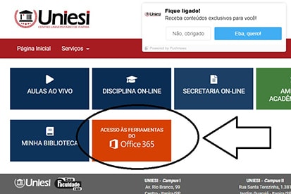 Alunos do UNIESI recebem conta de e-mail e pacote office gratuito