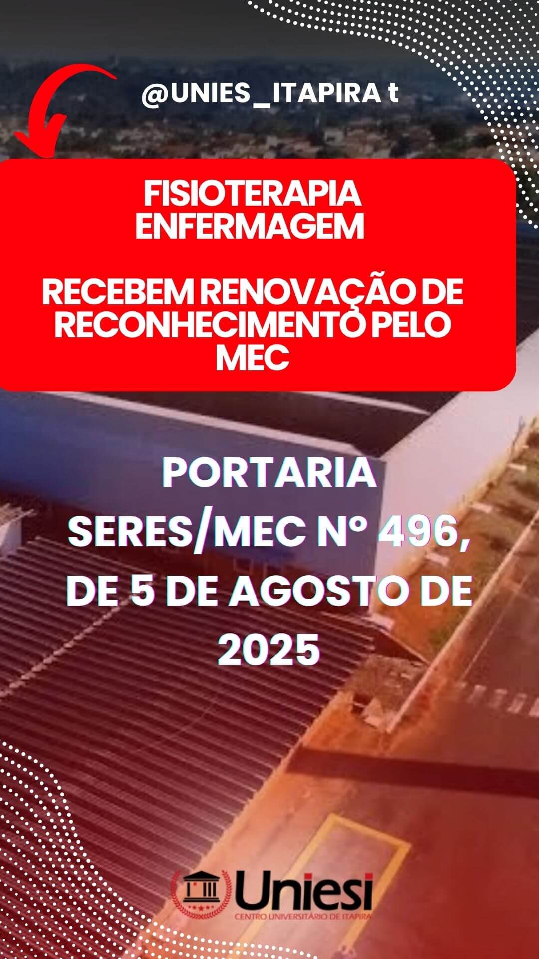 Cursos de Enfermagem e Fisioterapia da UNIESI têm reconhecimento renovado pelo MEC